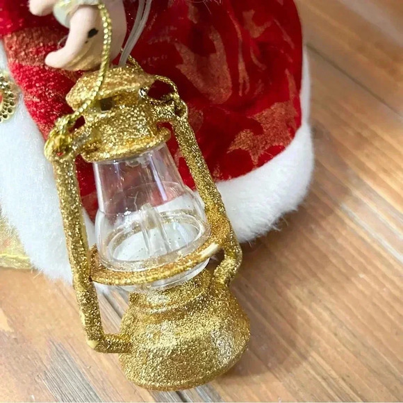 Battery Operated Light Up Santa Christmas Tree Topper Decoration With Lantern - Picture 13 of 13